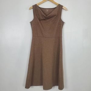 Lands End brown sleeveless dress XS